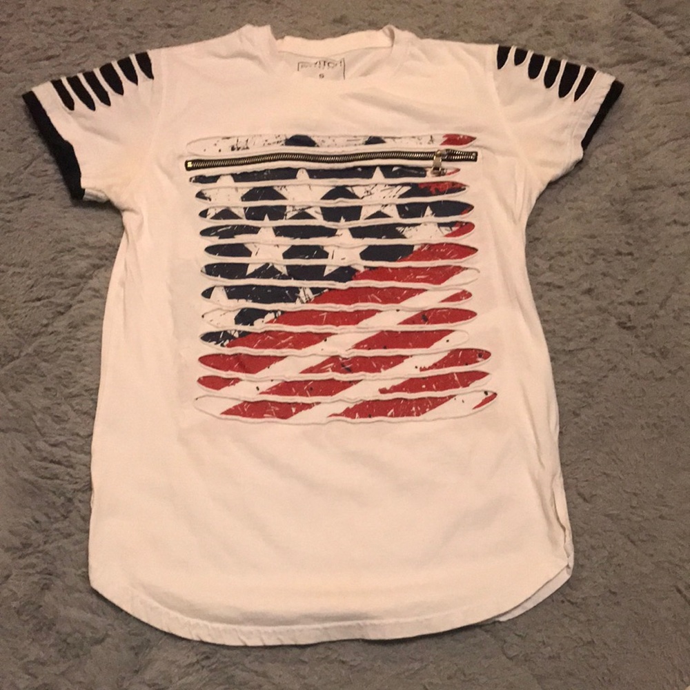 White zipper shirt